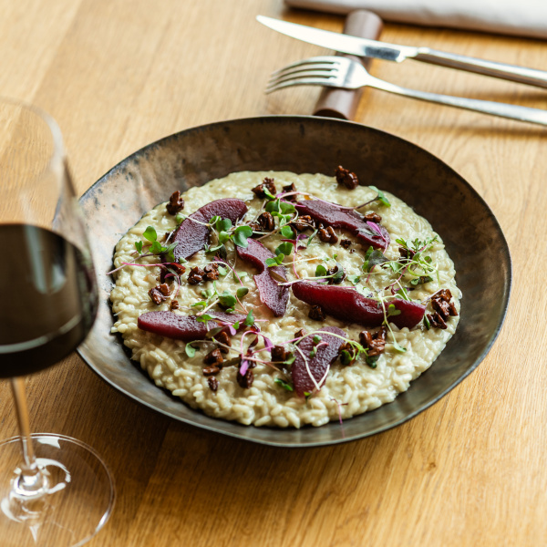 Creamy risotto with Fourme d'Ambert cheese